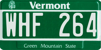 VT license plate WHF264