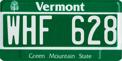 VT license plate WHF628