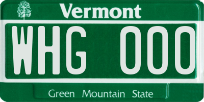 VT license plate WHG000