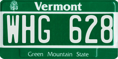VT license plate WHG628