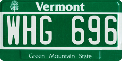 VT license plate WHG696