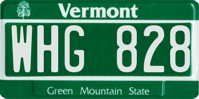 VT license plate WHG828