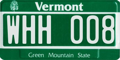 VT license plate WHH008