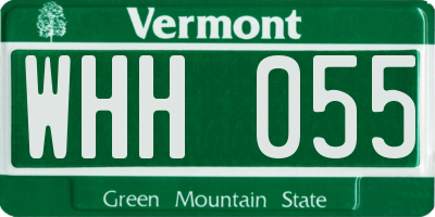 VT license plate WHH055