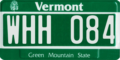 VT license plate WHH084