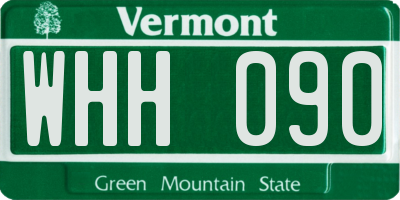 VT license plate WHH090