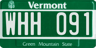 VT license plate WHH091