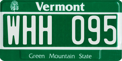 VT license plate WHH095
