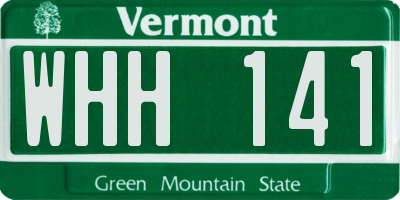 VT license plate WHH141