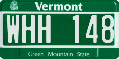 VT license plate WHH148