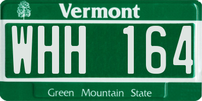 VT license plate WHH164