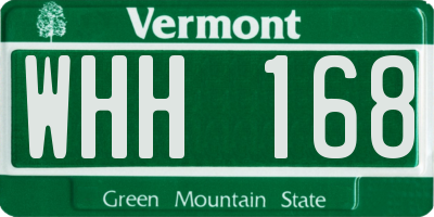 VT license plate WHH168
