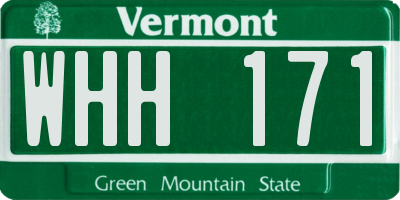 VT license plate WHH171