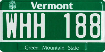 VT license plate WHH188