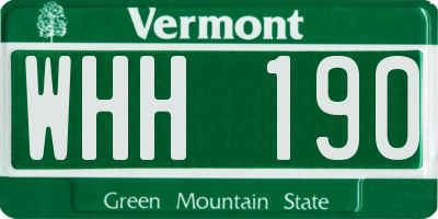 VT license plate WHH190