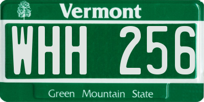 VT license plate WHH256