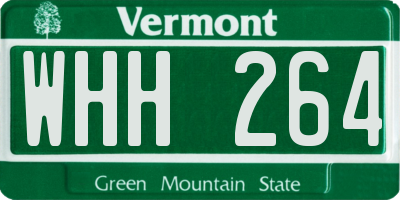 VT license plate WHH264