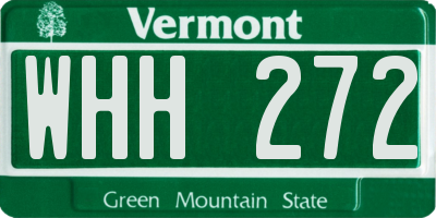 VT license plate WHH272