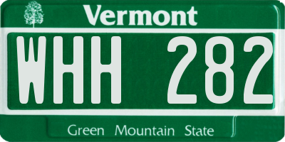 VT license plate WHH282