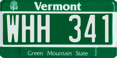 VT license plate WHH341