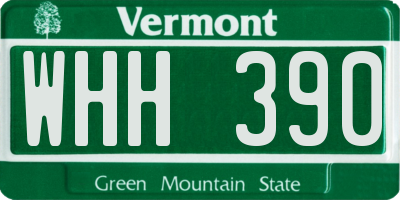 VT license plate WHH390