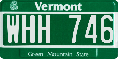 VT license plate WHH746