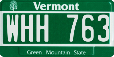 VT license plate WHH763