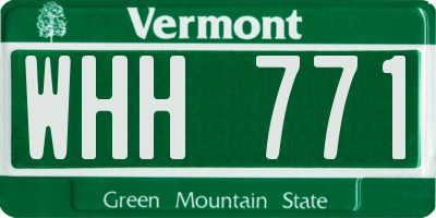 VT license plate WHH771