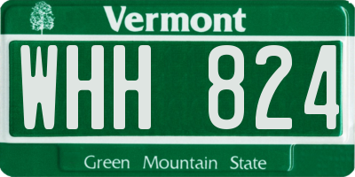 VT license plate WHH824