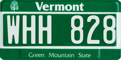 VT license plate WHH828
