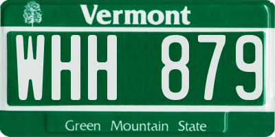 VT license plate WHH879
