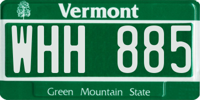 VT license plate WHH885