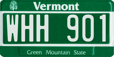 VT license plate WHH901