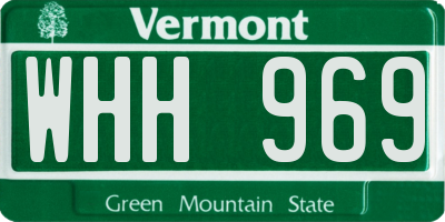 VT license plate WHH969