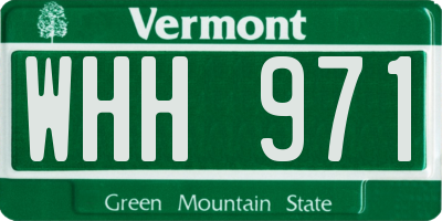 VT license plate WHH971