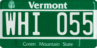 VT license plate WHI055