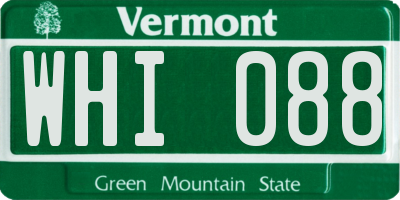 VT license plate WHI088