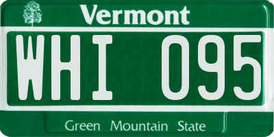 VT license plate WHI095