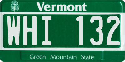 VT license plate WHI132