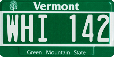 VT license plate WHI142