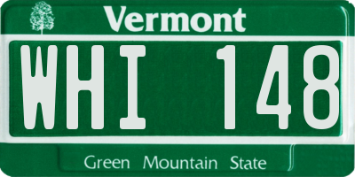 VT license plate WHI148