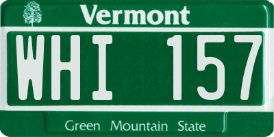 VT license plate WHI157