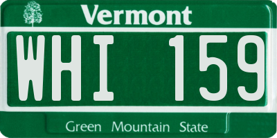 VT license plate WHI159