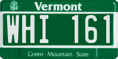 VT license plate WHI161