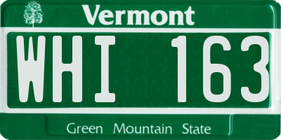 VT license plate WHI163