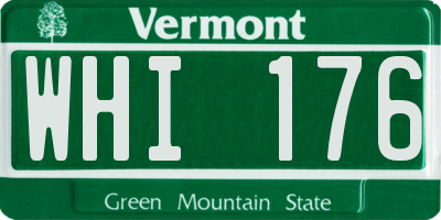 VT license plate WHI176