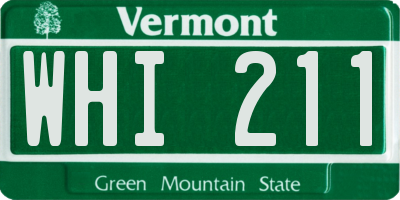 VT license plate WHI211