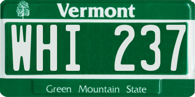 VT license plate WHI237