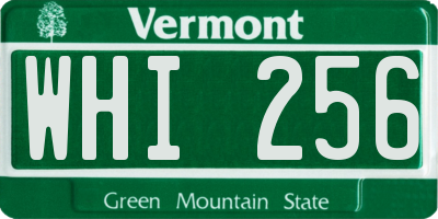 VT license plate WHI256
