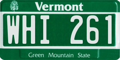 VT license plate WHI261